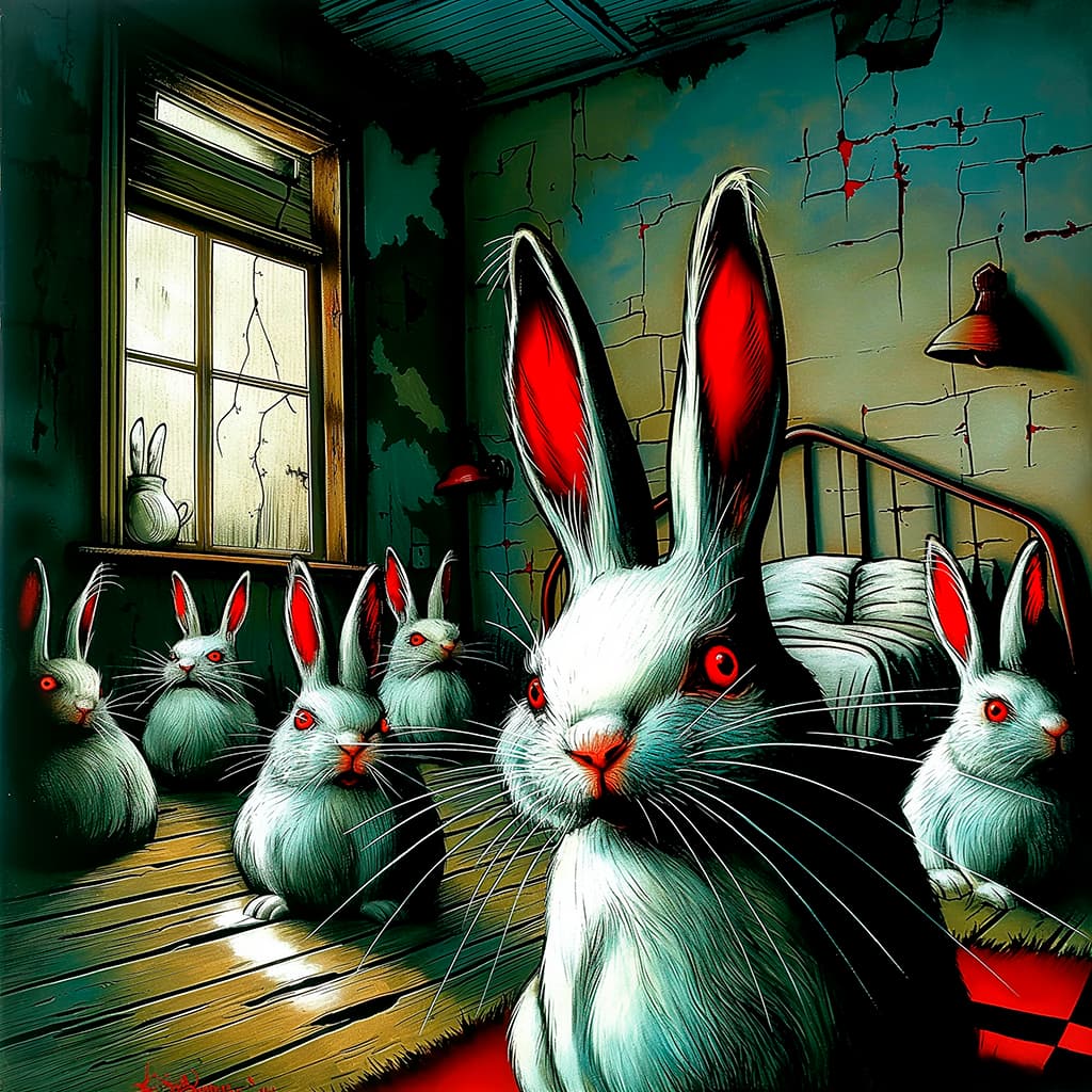 Leonora Carrington - Conejos blancos